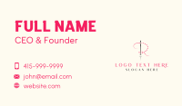 Tailoring Needle Letter R Business Card Design