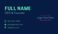 Neon Lifestyle Wordmark Business Card