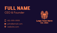 Orange Geometric Fox Business Card Design