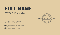 Circle Generic Company Business Card