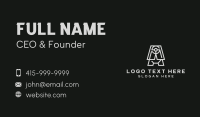 Gray Industrial Letter A Business Card