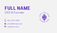 Purple Abstract Startup Business Card