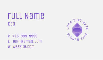 Purple Abstract Startup Business Card