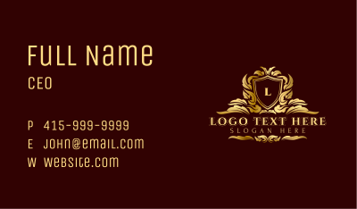 Luxury Deluxe Shield Business Card