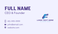 Business Tech Letter F Business Card