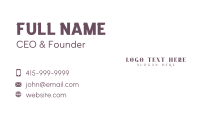 Elegant Style Wordmark Business Card