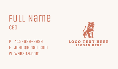 Wildlife Tiger & Cub Business Card Image Preview