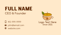 Organic Tea Cup Business Card Design