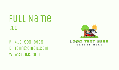 Lawn Mower Garden Business Card Image Preview