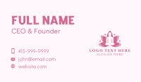 Pink Lotus Meditation  Business Card