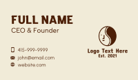 Coffee Bean Face  Business Card Design