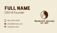 Coffee Bean Face  Business Card