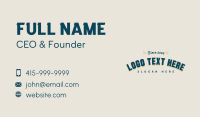 Classic Clothing Brand Wordmark Business Card Design