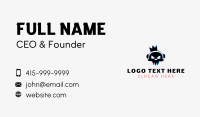 Crown Headphones Skull Business Card Design