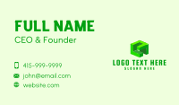 3D Green Construction Block Business Card