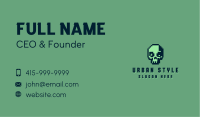 Retro Pixel Skull Business Card