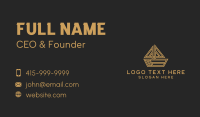 Gold Sailing Boat  Business Card