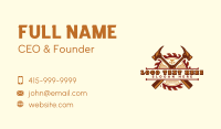 Saw Hammer Woodwork  Business Card Design