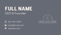 Classic Clothing Brand Wordmark Business Card