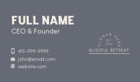 Classic Clothing Brand Wordmark Business Card
