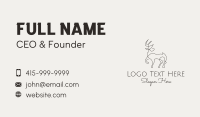 Reindeer Sketch Monoline Business Card Design