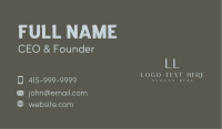 Elegant Fragrance Lettermark Business Card
