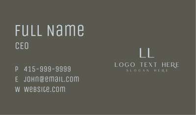 Elegant Fragrance Lettermark Business Card Image Preview