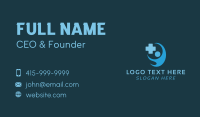 Blue Human Cross Business Card Design