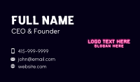 Neon Sign Business Card example 1
