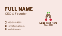 Cherry Paper Clip Business Card