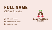 Cherry Paper Clip Business Card Design