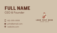 Construction Worker Mascot Business Card