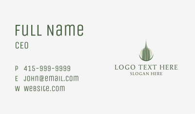 Green Tower Building Business Card