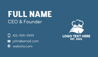 White Fish Chef Hat  Business Card