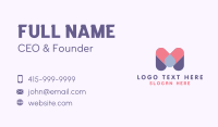 Startup Technology Letter M Business Card