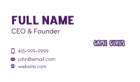 Lilac Purple Handwritten Stationery Business Card