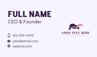 Feather Breton Hat Business Card