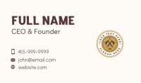 Axe Forest Lumber Emblem Business Card Design