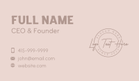 Classic Cursive Wordmark Business Card