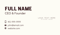 Minimalist Business Wordmark Business Card