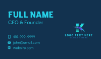 Quill Author Letter K Business Card