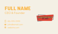 Fun Retro Wordmark  Business Card