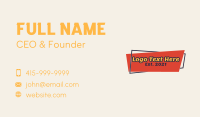 Fun Retro Wordmark  Business Card Design