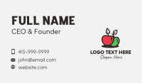 Red Green Apple Business Card Design