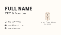 Wood Star Necklace  Business Card