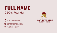 Spartan Warrior Helmet Business Card Design