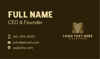 Luxury Golden Letter M Business Card