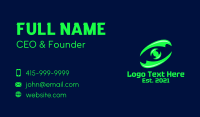 Neon Gaming Eye  Business Card