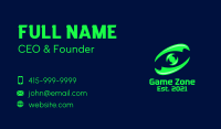 Neon Gaming Eye  Business Card Image Preview