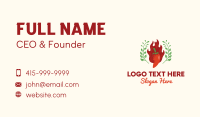 Flaming Chili Pepper Herb Business Card